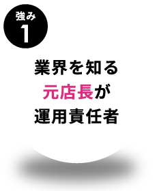 強み1・業界を知る元店長が運用責任者